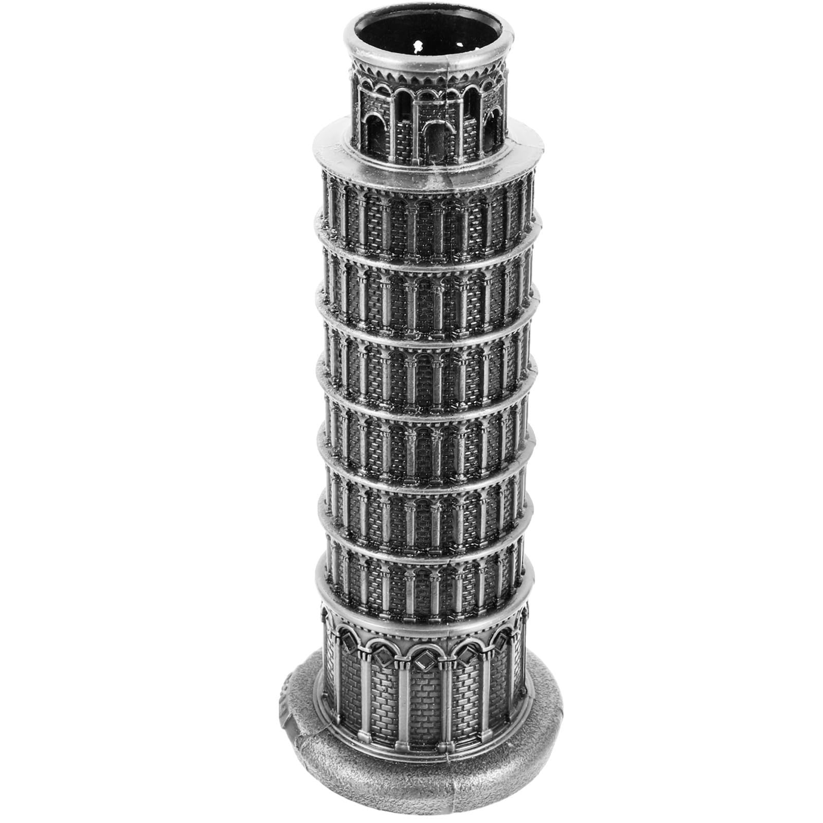 Torre de Pisa de zinc figura grande detallada para estantería