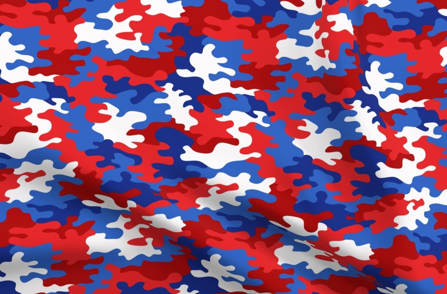 Spoonflower Fabric - Camo Patriotic USA July Red White Blue Camouflage American Flag 4Th Printed on Polartec(R) Fleece Fabric by The Yard - Sewing Blankets Loungewear and No-Sew Projects