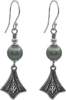 Art Deco Edwardian style Earring with Austrian Crystal Element Pearls