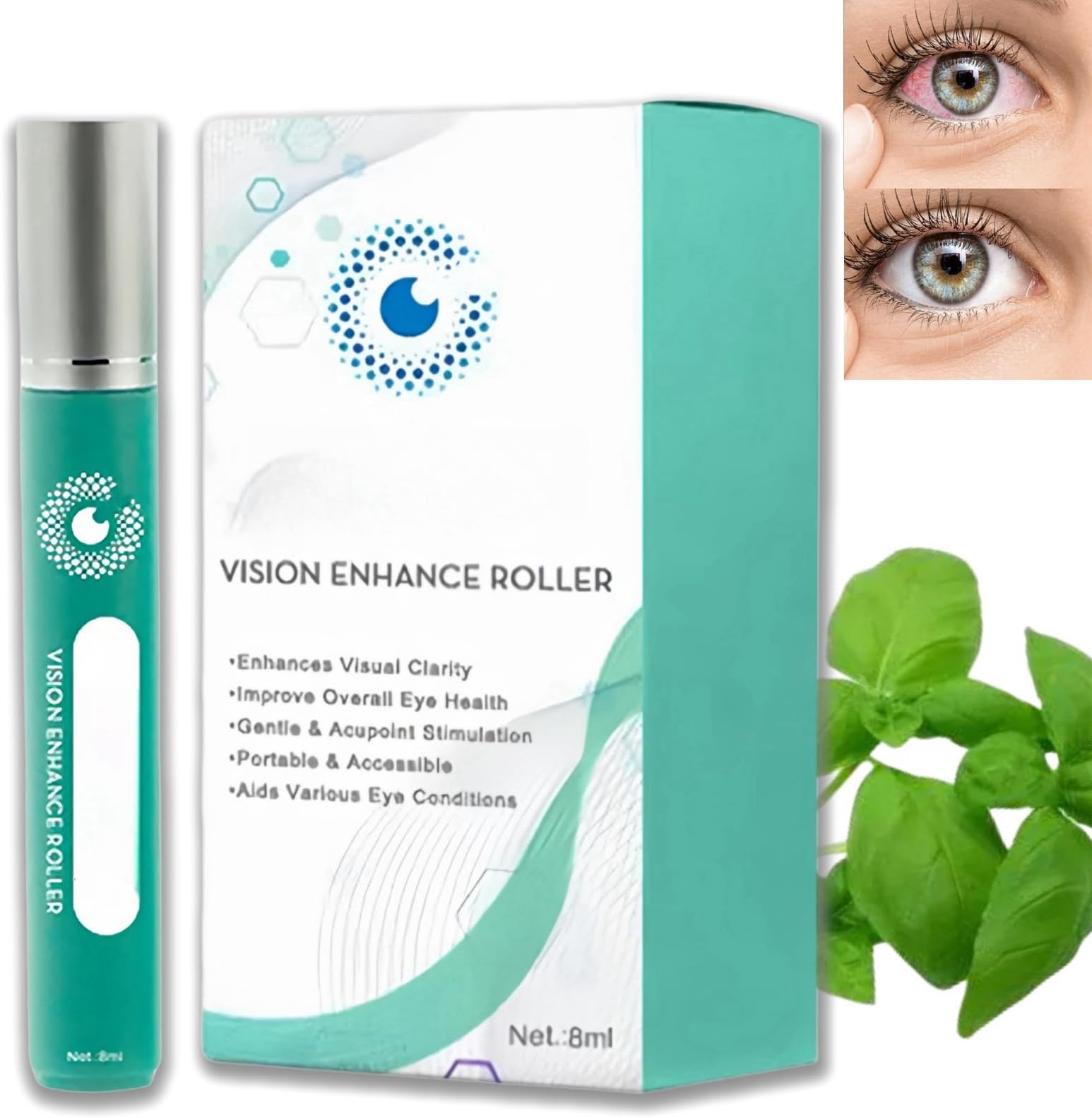 Vision Enhance Roller Medilisk,Cooling Roll-On Applicator for Tired Eyes,Eye Strain Relieve,Eye Massage Roller,Enhances Visual Clarity,Eye Roller Serum,Medilisk Vision Roller,Promotes Relaxation