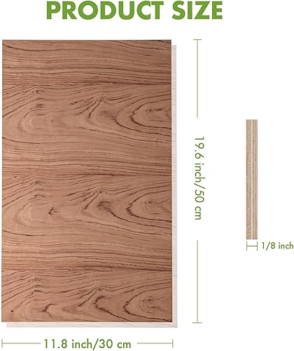 Miniatura 3 de ROBOTIME Madera contrachapada de 0.118 pulgadas para corte láser, 6 hojas de madera contrachapada Bubinga 18, madera para manualidades para