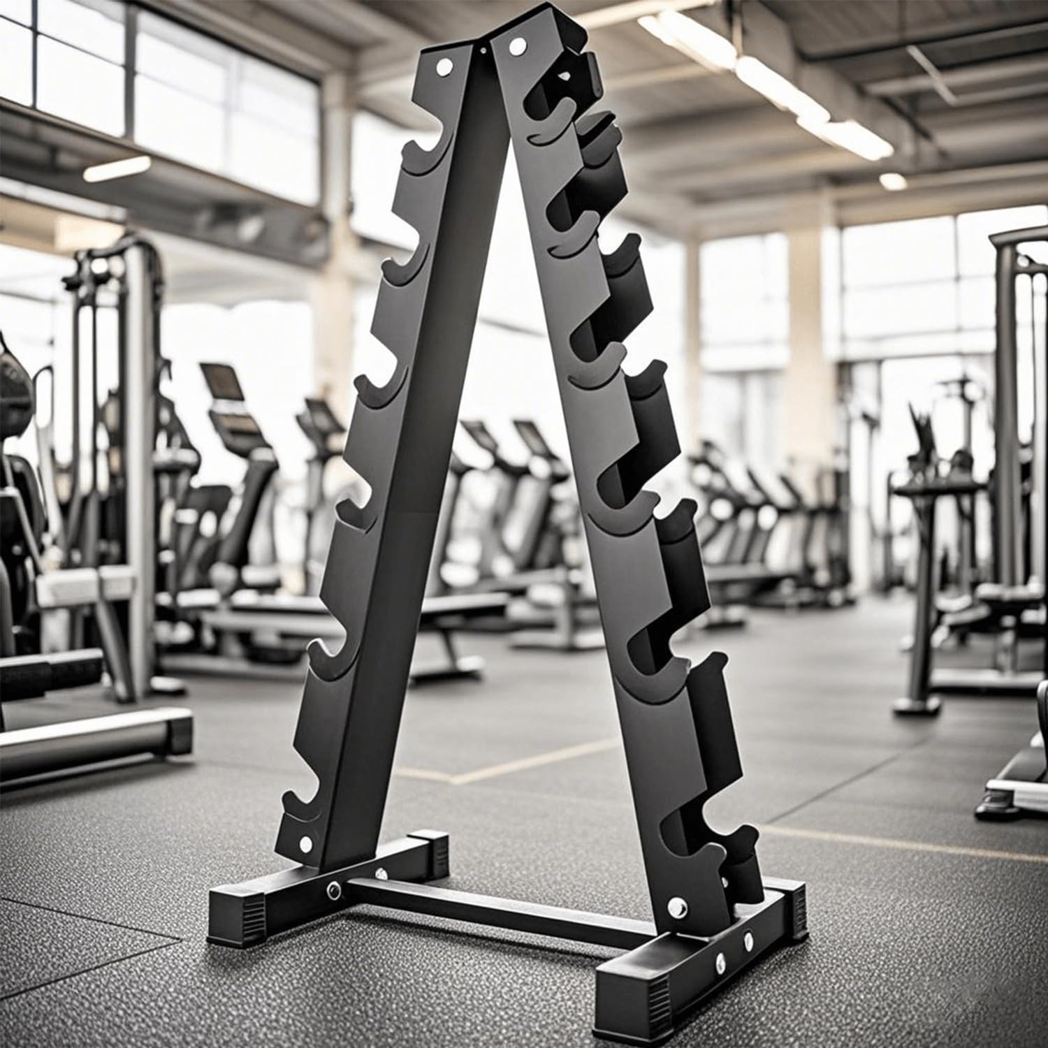 Soporte para Mancuernas,Estante para Mancuernasde 3 Niveles/6 Niveles/10 Niveles Soporte de Almacenamiento para Mancuernas Carga 300 kg,Negro