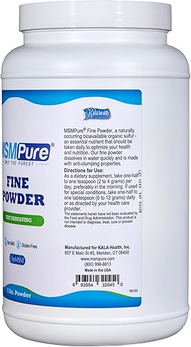 Miniatura 3 de KALA HEALTH MSMPure MSM Polvo fino 5lb y MSM Gel con Aloe Orgánico 8oz Bundle