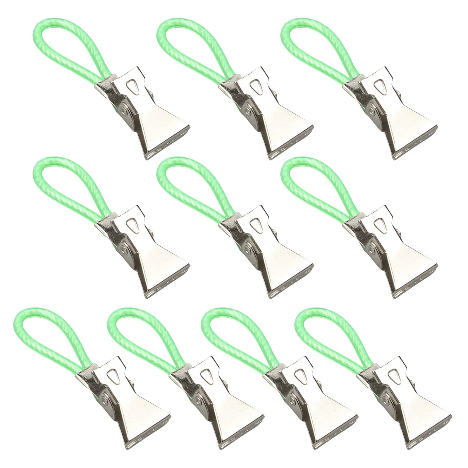 10pcs Sturdy Metal Materials Towel Clip with Hanging Hoop Portable for Kitchen Bathroom and Household Daily Use Towel Clip