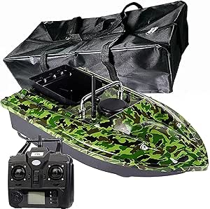 Haoxuesen Bateau Amorceur GPS, Sans Fil Double Boîtes D'appât Amorceur, Télécommandé, Pêche L'appât, Bateau D'appât De Pêche, Convient Pour Lancer Dans Rivières, Lacs Les Eaux Peu Profondes