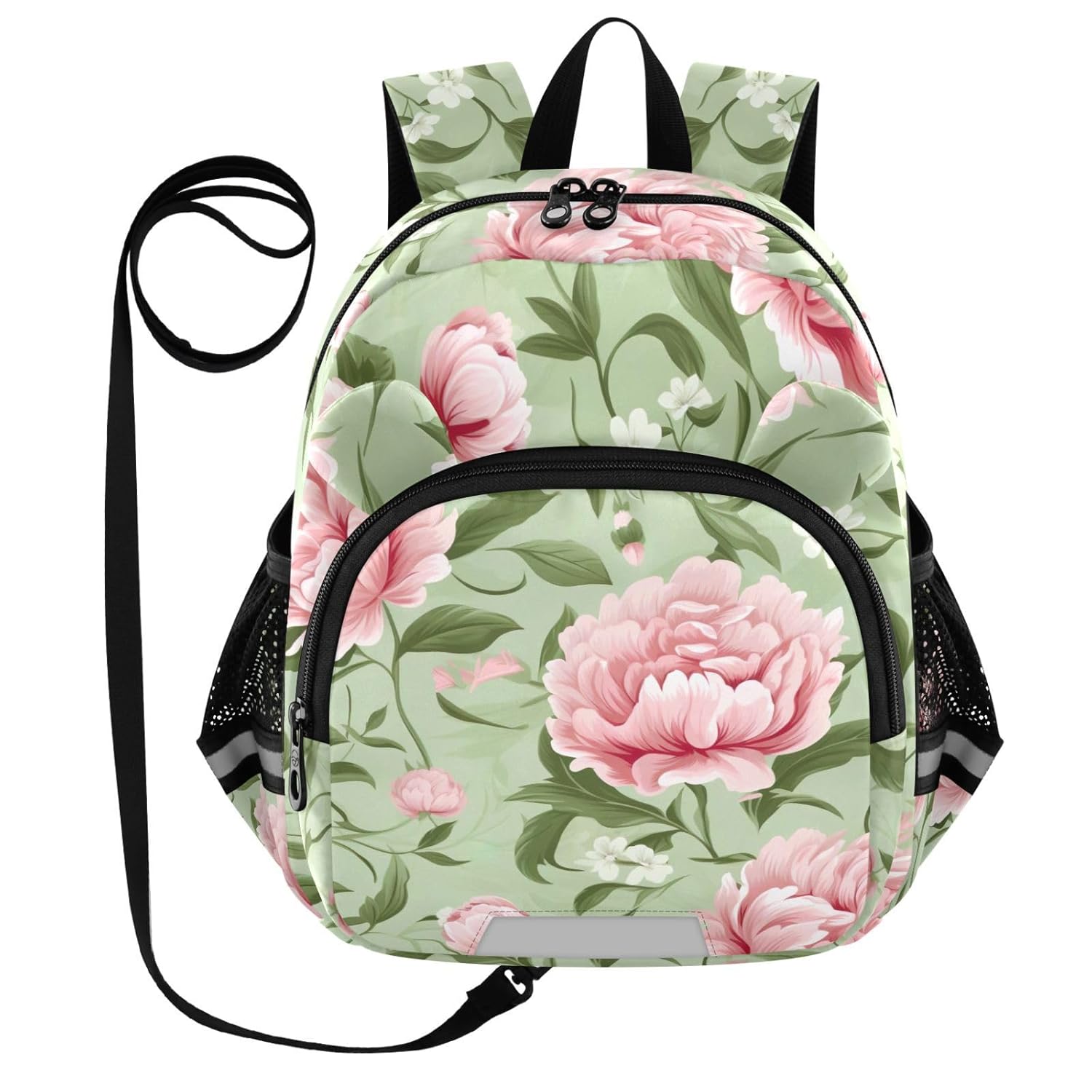 Floral Flowers Colorful Toddler Harness Backpack for Boys Girls 3-6 Years Kids Backpack with Anti Lost Safety Leash Child Leash Backpack for Preschool Walking Travel