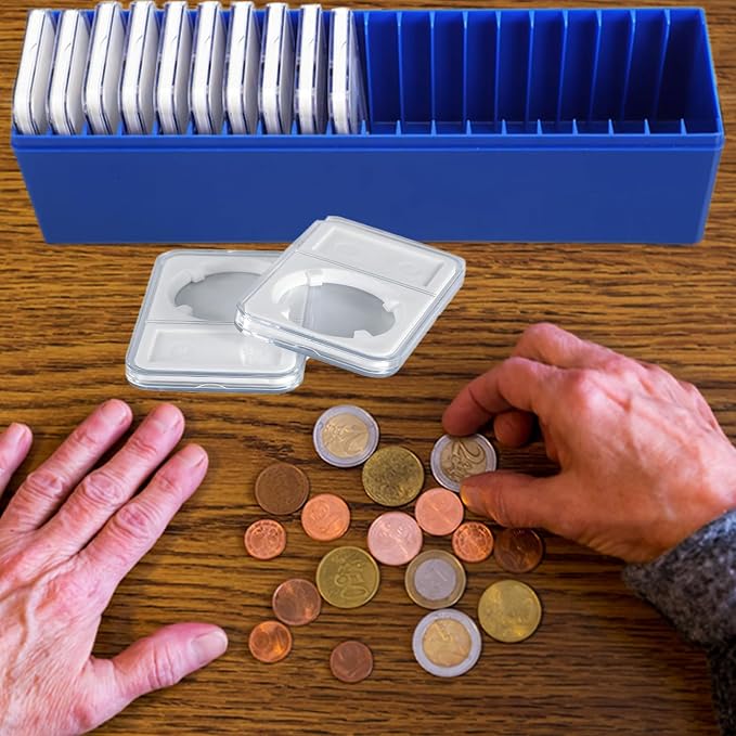 Caja de almacenamiento para monedas MUDOR azul miniatura 2