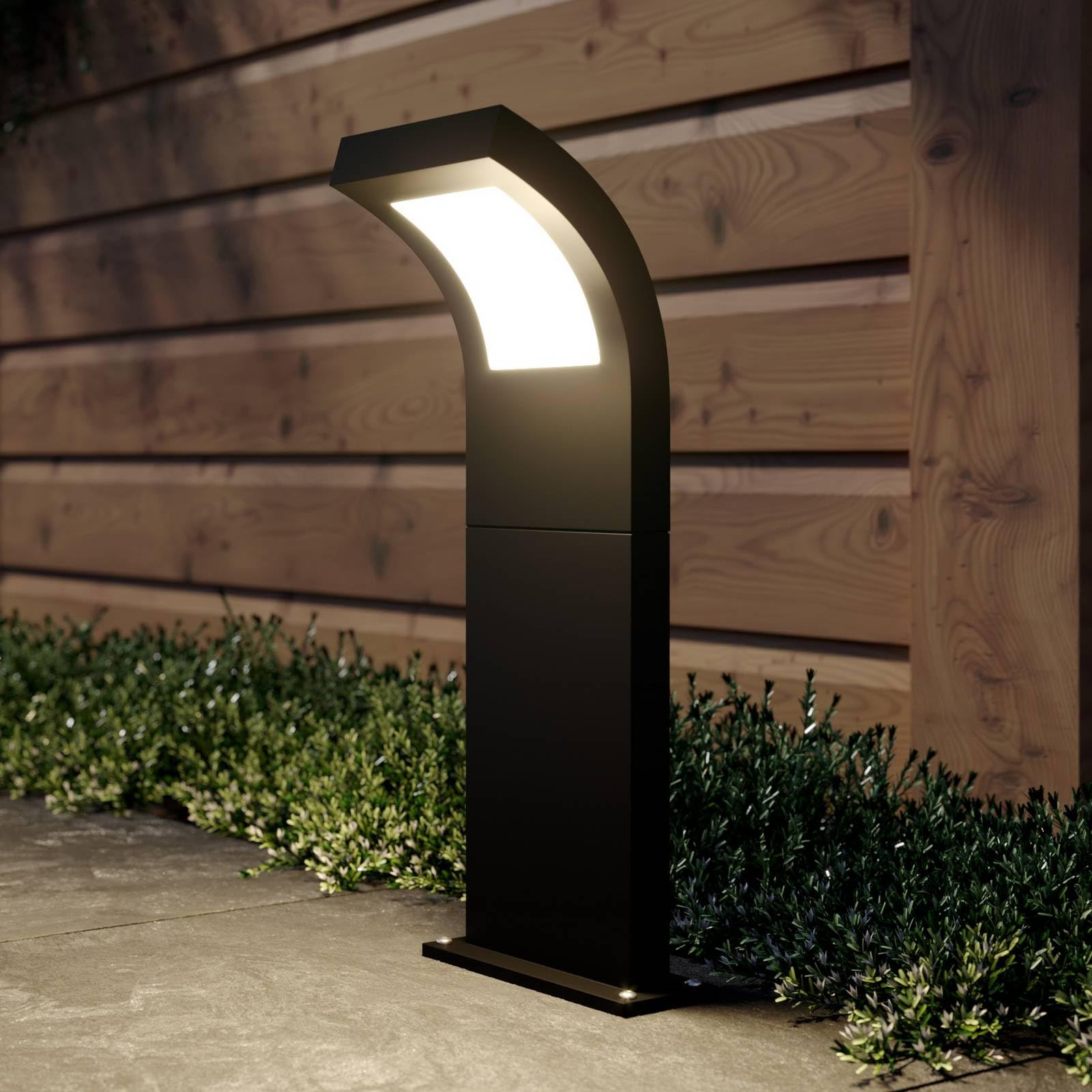 Arcchio Lampada LED da esterni (Moderno) colore Nero, in Alluminio lampadina inclusa lampioncino paletto luminoso lampada viale lampione
