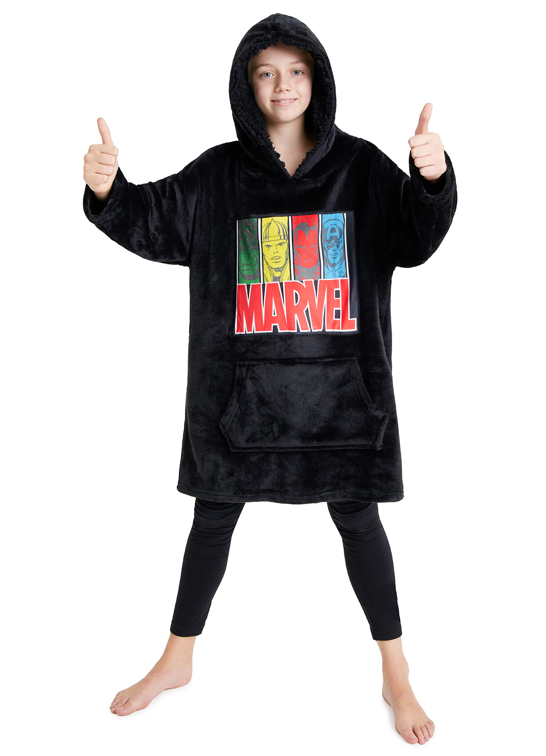 Sweat à capuche Marvel le cadeau idéal pull plaid oversize pour enfant - 8