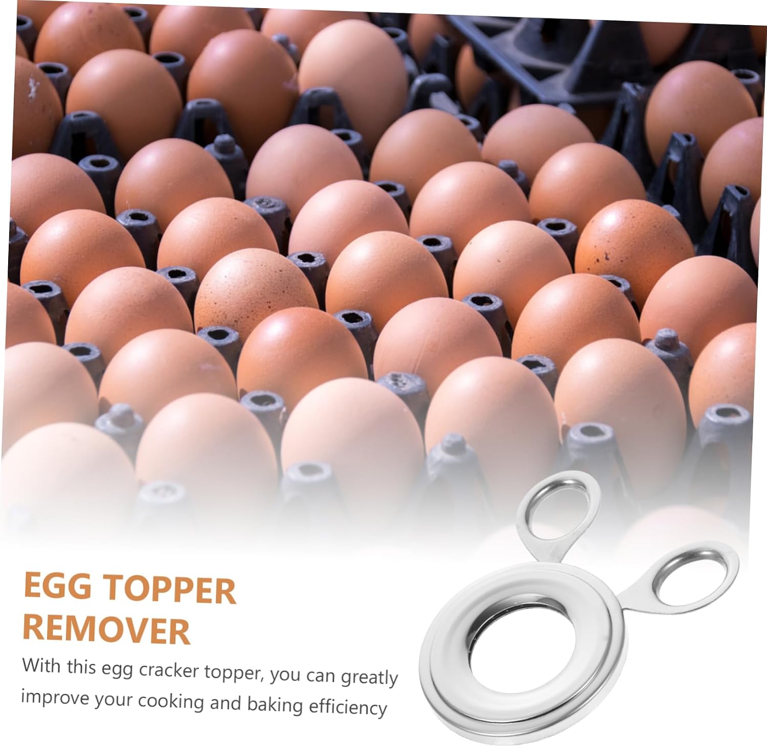SHOWERORO Stainless Steel Egg Topper Cutter Separator Kitchen Gadget for Easy Boiled Egg Preparation Design for Long-term Use for Breakfast and Baking