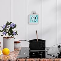 Sharplace Digitális Fürdőszobai Óra Vízálló Időzítő Ébresztő Hőmérő Páratartalom Mérő Konyhai Timer Fehér 6