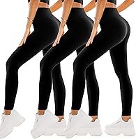 SINOPHANT 3 Pack High Waisted Buttery Soft Leggings for Women - Yoga Workout Athletic Pants