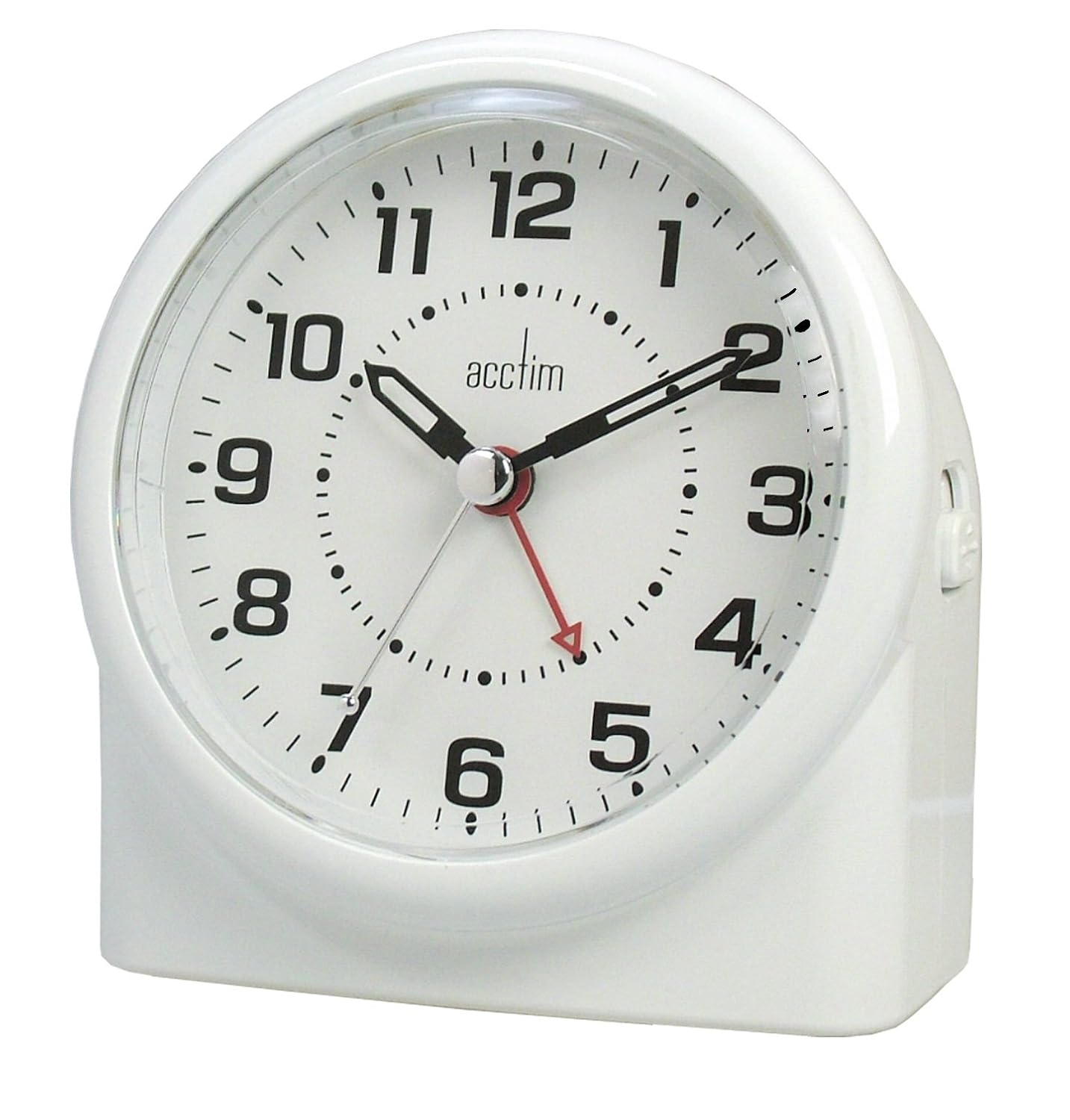 Acctim Alarm Analog Analogue Bedside Clock White 7 5 x 11 2 x 12 cm