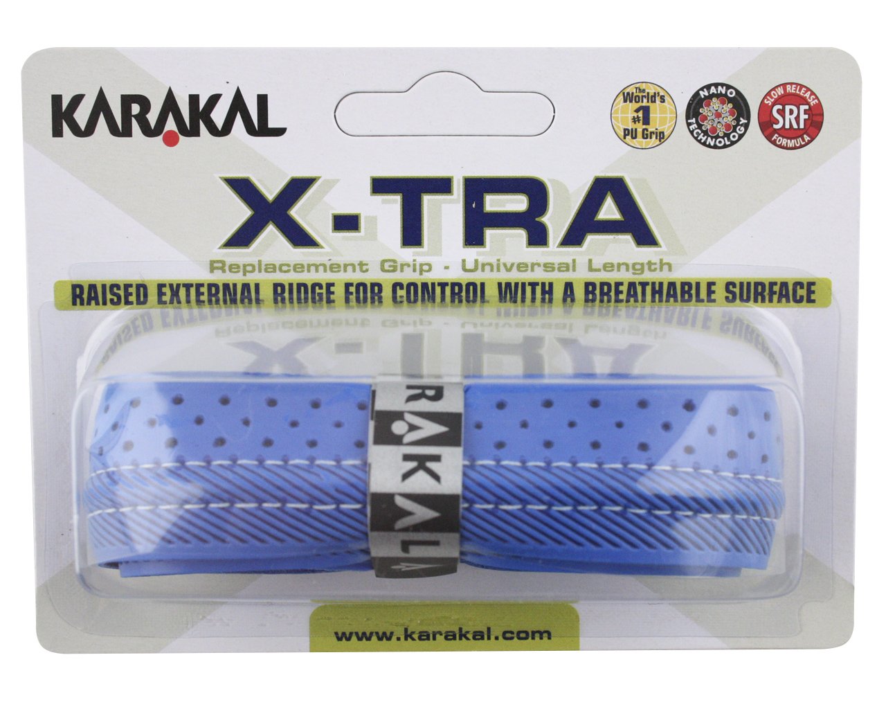 Karakal X-TRA Replacement Grip - Tennis - Badminton - Squash (Blue)