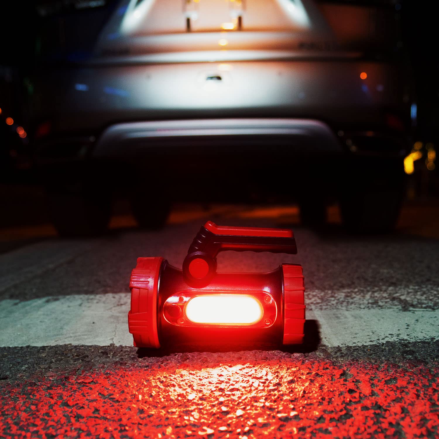 Anhay Linterna LED recargable para camping, linterna regulable con gancho, foco impermeable para emergencias de huracanes, al aire libre, senderismo y hogar, cable USB incluido