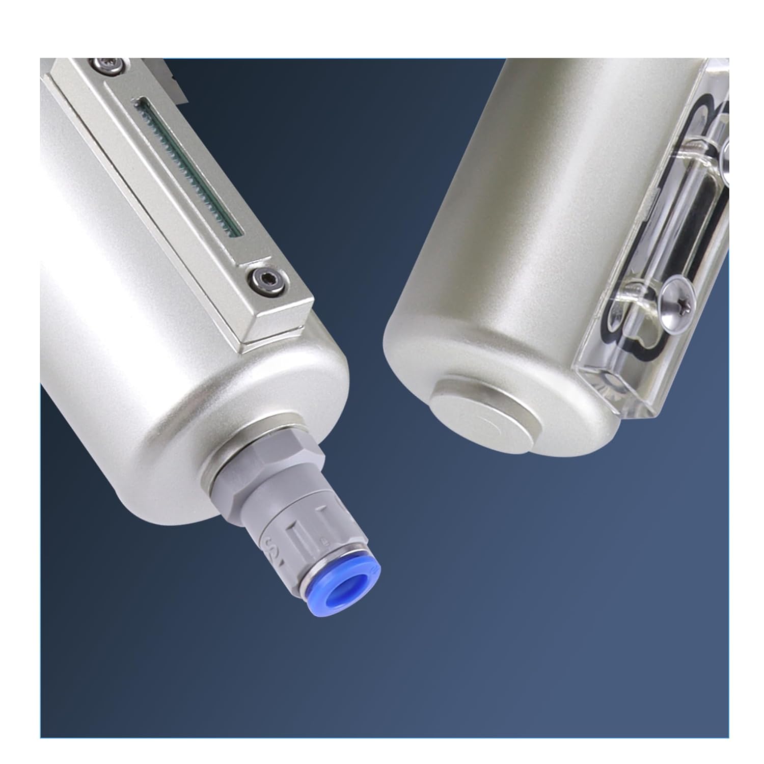 1/2 Inch NPT Industrial Grade Three Stage Air Drying System, Particulate Filter, Coalescing Filter, Desiccant Dryer and Air Regulator, 0-240 PSI, Auto Drain