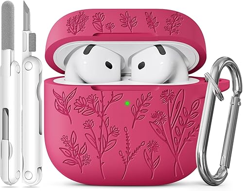 Miniatura 9 de Funda para Airpods Pro 3, Fundas con Grabado de Flores para Apple AirPods Pro de 3ª Generación 2025, Funda de Silicona Suave para Hombres y Mujeres