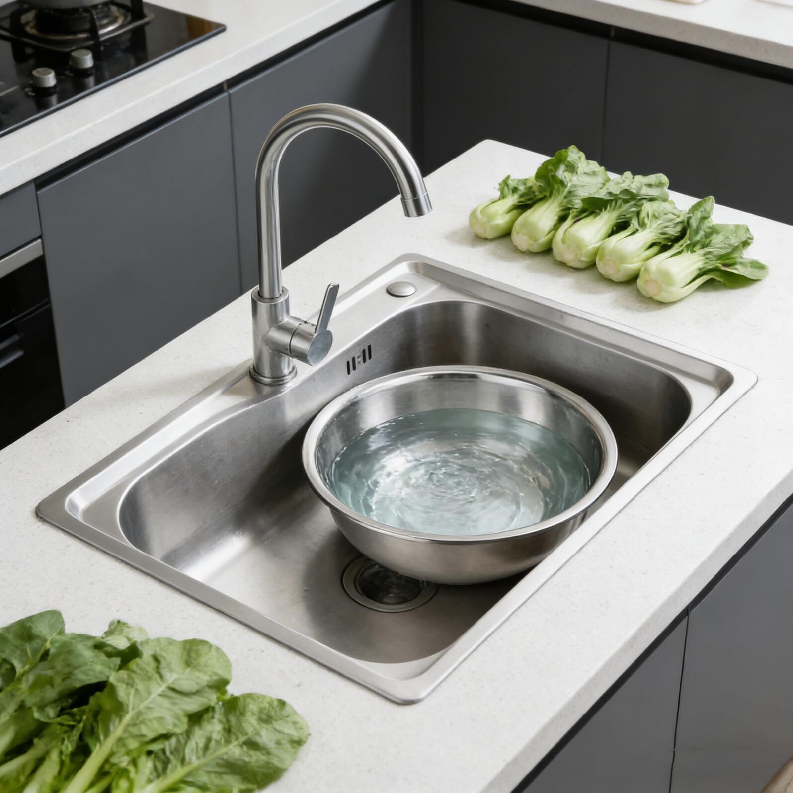 Set di 2 colini per verdure in acciaio inox, multifunzionali, facili da pulire, design rotondo per un lavaggio e una preparazione efficienti degli alimenti