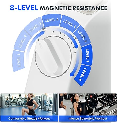 Miniatura 4 de FLEXISPOT Bicicleta estática con escritorio 2D, ahorro de espacio debajo del escritorio con escritorio extraíble, bicicletas estacionarias para