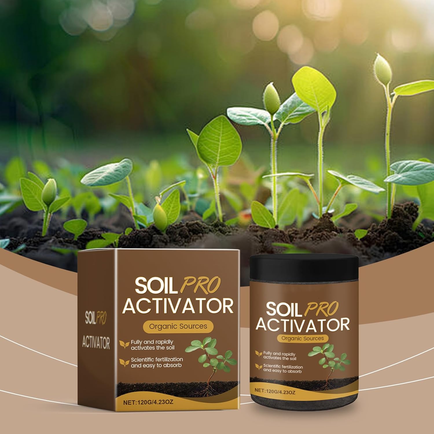 Soil Activator - Organic Soil Activator & Plant Fertilizer, Water Soluble Garden Booster, Natural Root Growth Enhancer,Improve Plant Growth Environment (3Pcs)