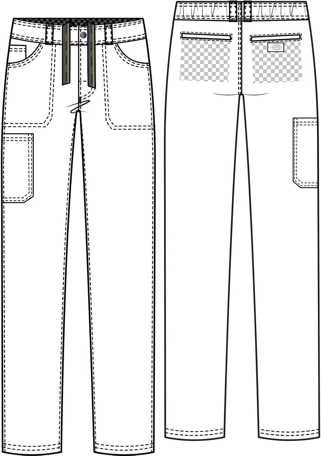 Dickies Retro Men Scrubs Pant Natural Rise Straight Leg DK055, XS, Caribbean Blue - Image 7