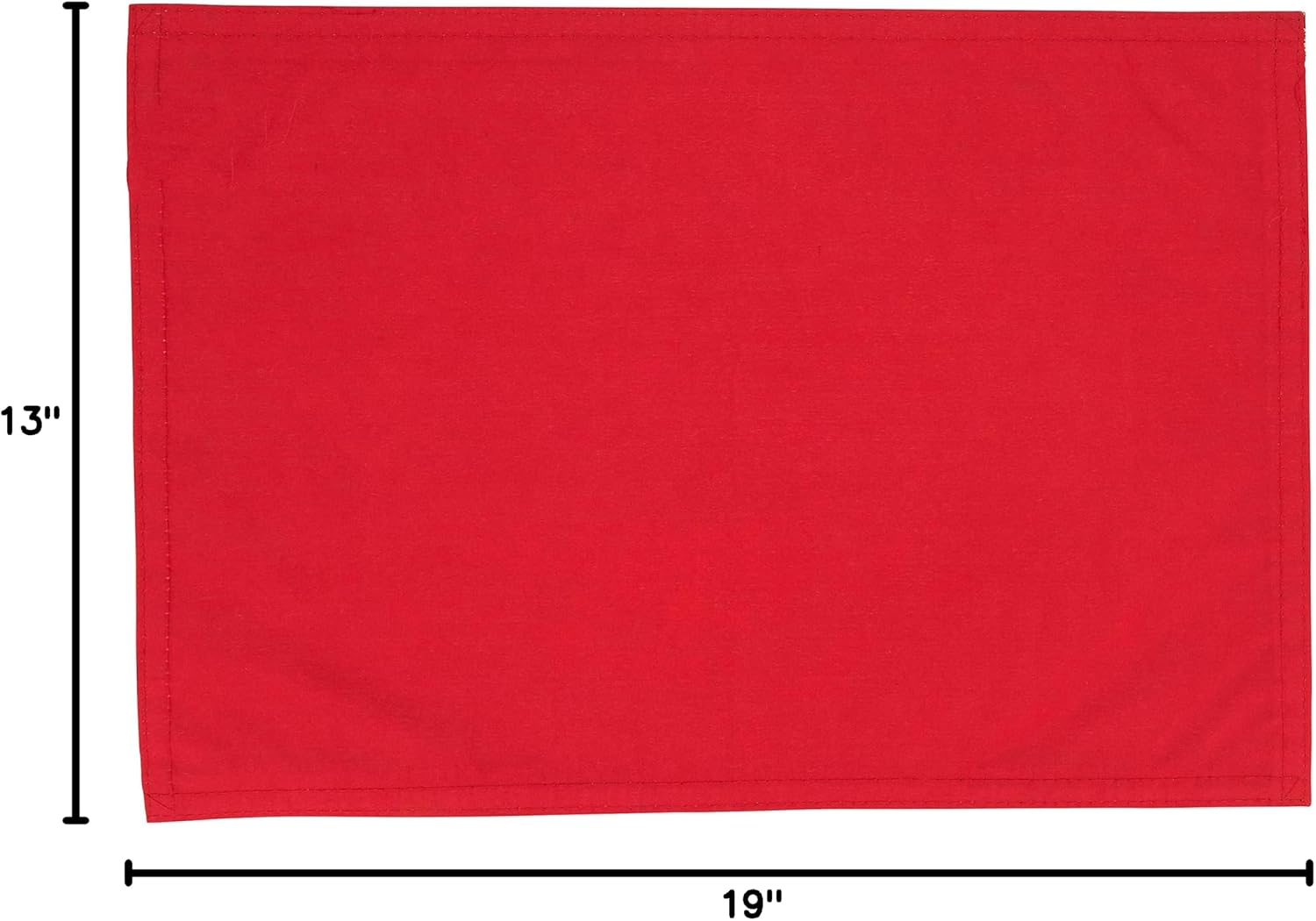 SARO LIFESTYLE Xmas Collection Christmas Design Placemats (Set of 4), 13"x19", Red