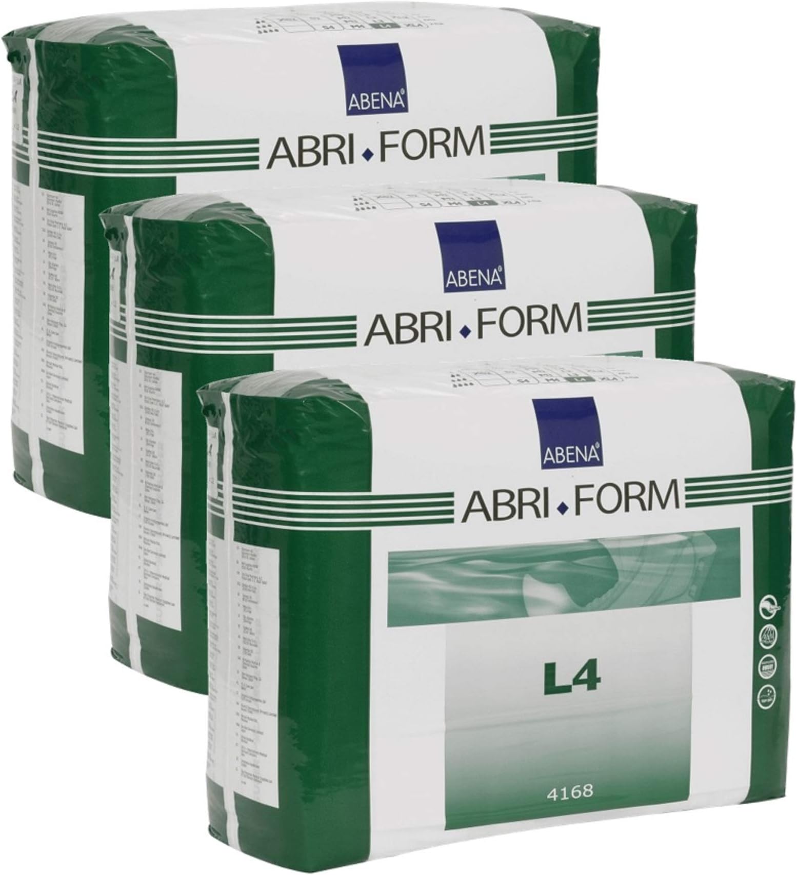 Abena Abri-Form Comfort Plastic-Backed Briefs, Level 4, (Medium to Large Sizes) Large, 36 Count