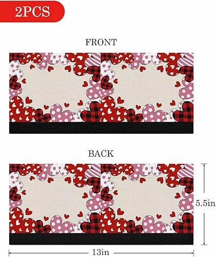 Miniatura 7 de Juego de 2 fundas para manijas de puerta de refrigerador Watercolor Love para lavavajillas, microondas, horno, nevera, estufa, electrodomésticos,