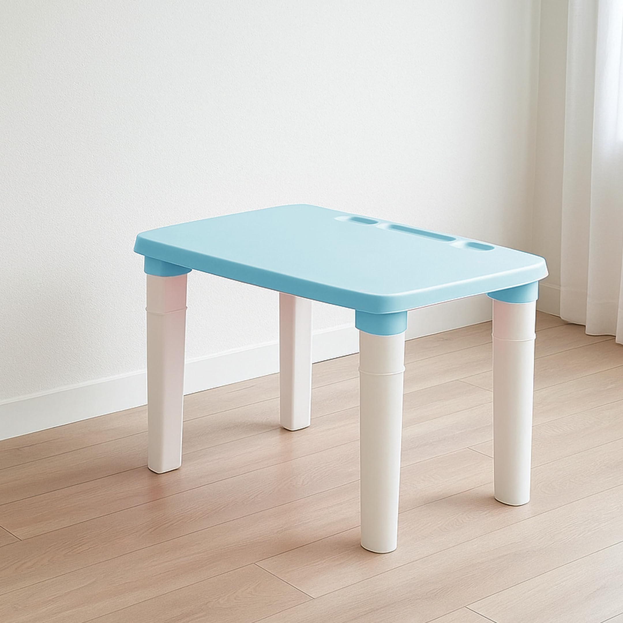 HAPPY BEAR Polypropylene Height Adjustable Kids Desk | Suitable for Ages 4+ | for Boys and Girls (Light Blue)