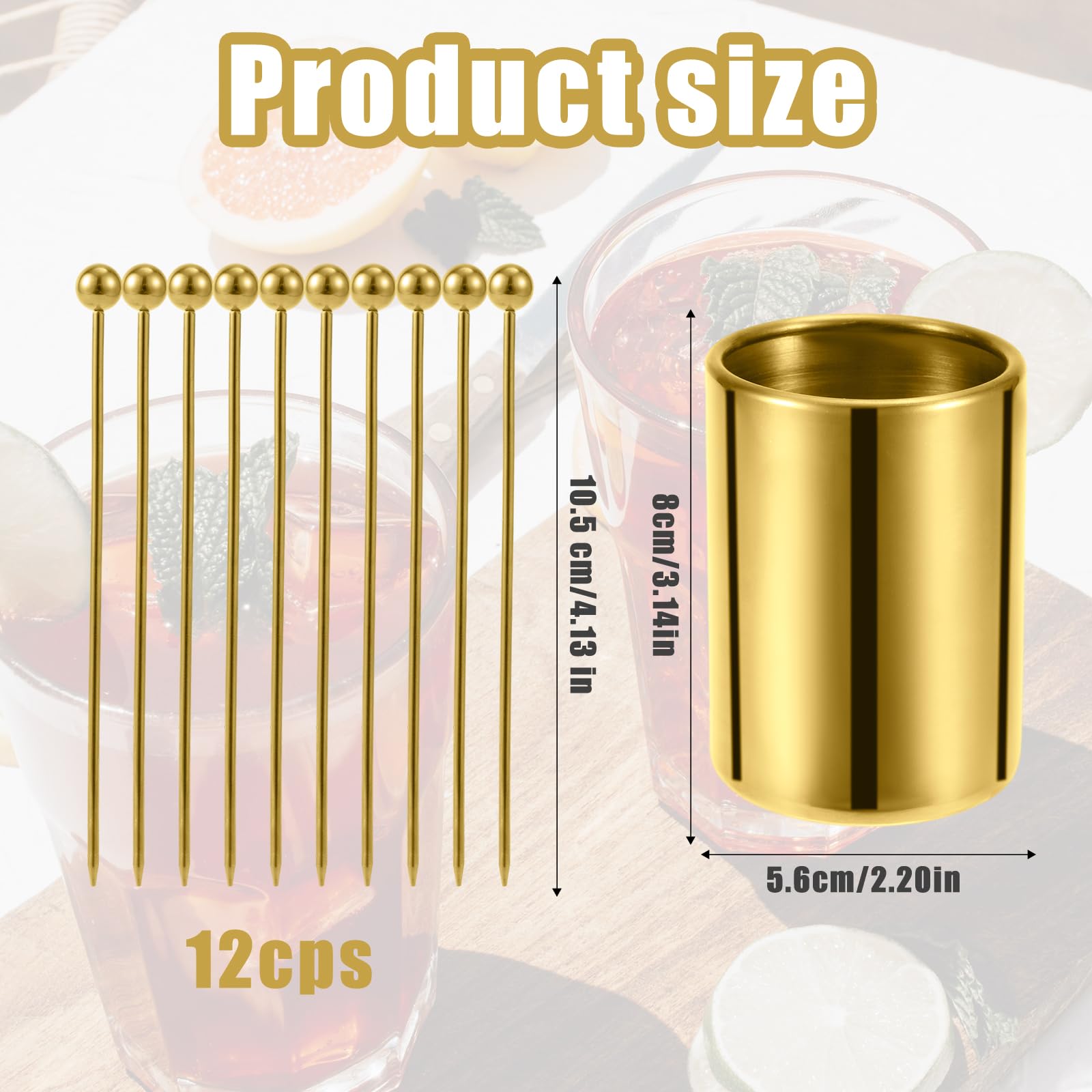 Stuzzicadenti Cocktail Stuzzicadenti Per Cocktail 300 Pezzi In Bambù - Lunghi 12 Cm (4.7 Pollici), Colorati, Per Antipasti E Frutta Stuzzicadenti Colorati Per Frutta