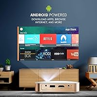 Vista 5 de KODAK Luma 350 Portable Smart Projector w/ Luma App Ultra HD Rechargeable Video Projector w/ Onboard Android 6.0, Streaming Apps, Wi-Fi