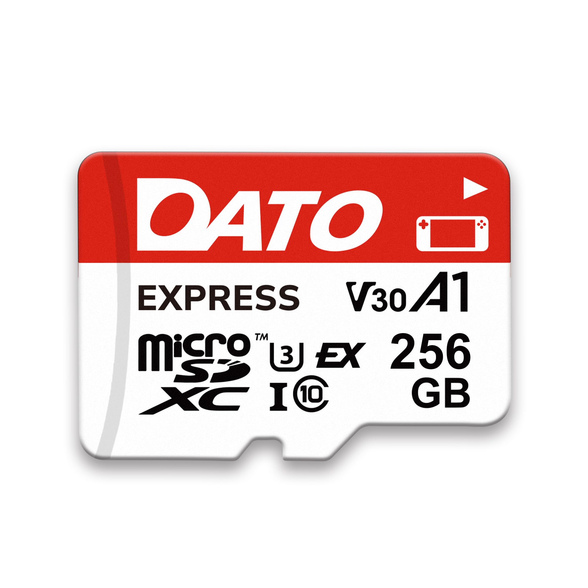 DATO Express 256GB microSDXCEX Memory Card PCIe Gen3x1 NVMe UHS-I C10 U3 V30 A1 4K8K UHD Up to 800/700 MB/s Compatible with Gen Gaming Consoles Witch 2 Action Cameras Drones 360° Cameras