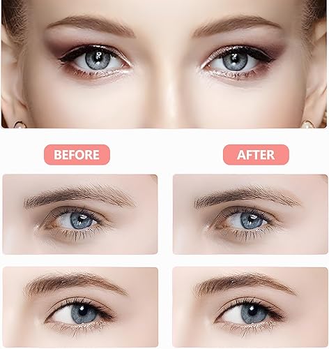 Miniatura 6 de Kit de tijeras de aseo para cejas, kit 4 en 1 de acero inoxidable para mujeres y hombres, incluyendo maquinillas de afeitar para cejas, cepillo,