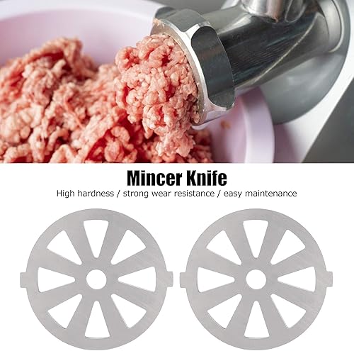 Miniatura 6 de 2 piezas de cuchillas para picadora de carne, discos de placa de acero inoxidable, accesorios para picadora de alimentos, hoja de acero inoxidable