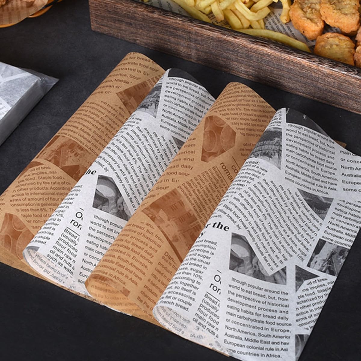 TOYANDONA Carta da Forno Antiaderente Resistente al Calore 25X25 CM Set 500 Fogli per Fritti Hamburger e Snack Carta Monouso per Cucina Domestica Bar e Ristoranti