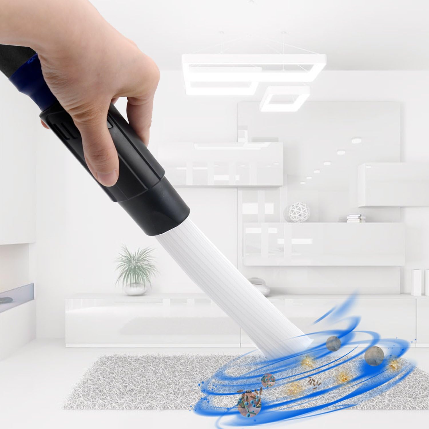 Universal Vacuum Attachment As Seen On TV, Vacuum Cleaner Dust Dirt Remover Universal Attachment Interface Tool for Air Vents Keyboards Drawers Plants Dust Cleaning [Not for Dyson]