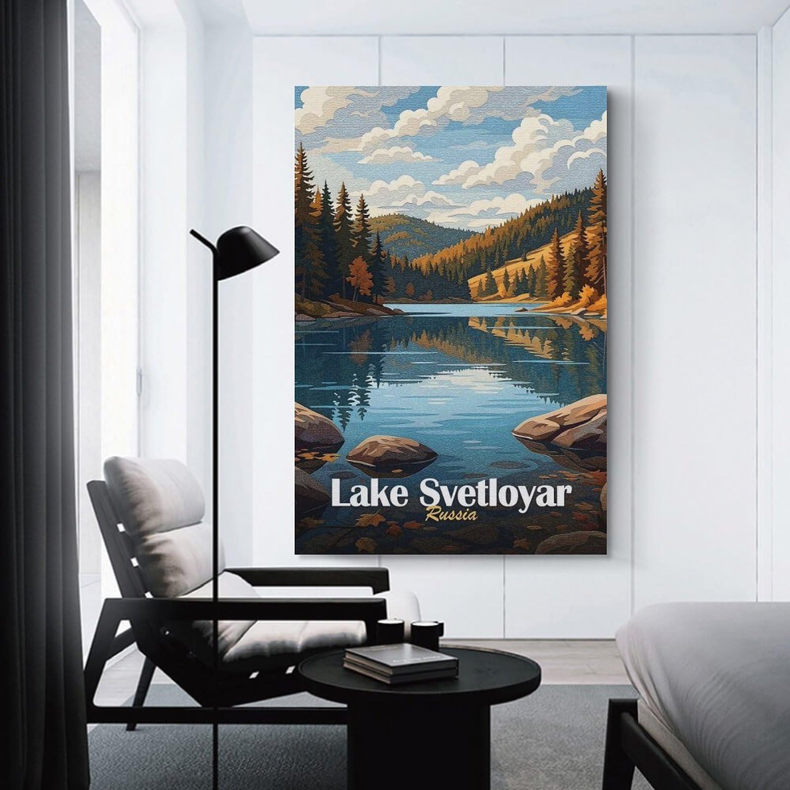Junmoney Lake Svetloyar, Russia Landscape Wall Art Print, 24x36inch(60x90cm), for Front Hall, Corridor Or Welcome Spaces, Wall Decor to Refresh Empty Corners