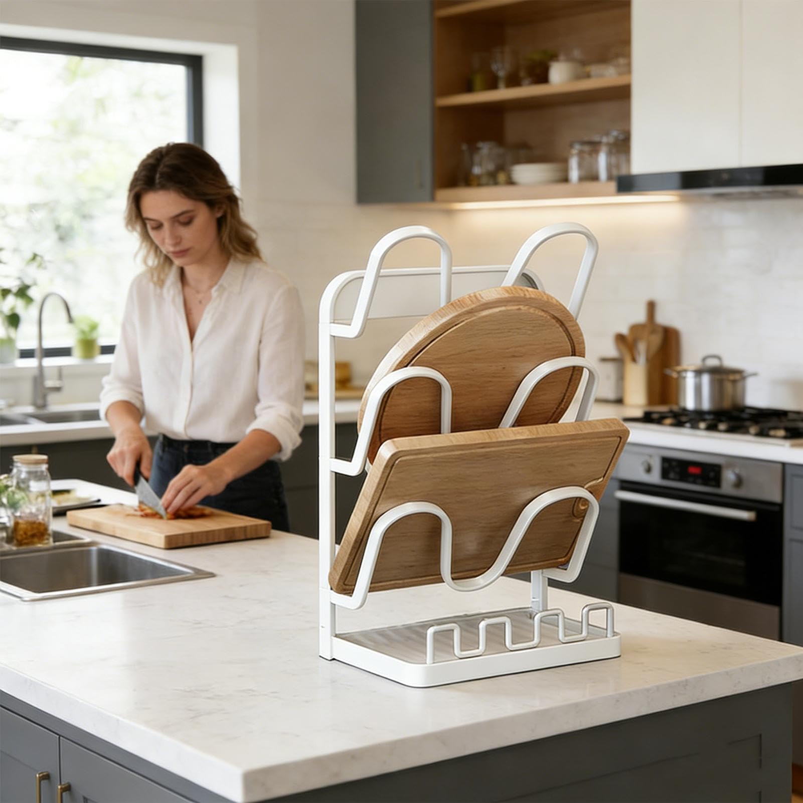 Organizzatore per Coperchi di Pentole 3 Metallico Antiruggine | Supporto Coperchi Pentole Durante Cottura Per Dormitorio Camper Casa Ristorante Armadio Cucina