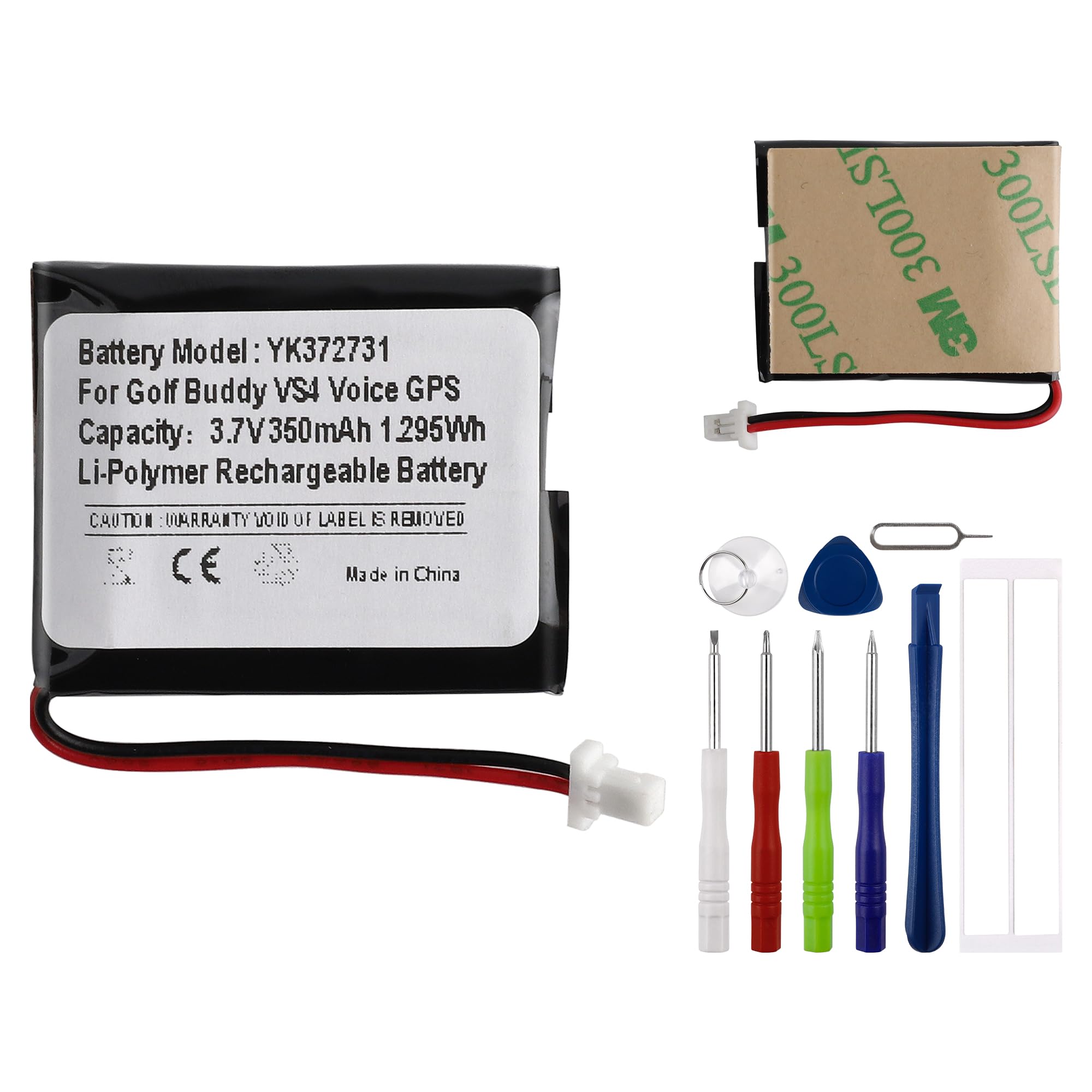 E-YIIVIIL YK372731 Battery for Golf Buddy Voice, Voice+, VS4, Voice 2 GPS Range Finder Battery with Tools