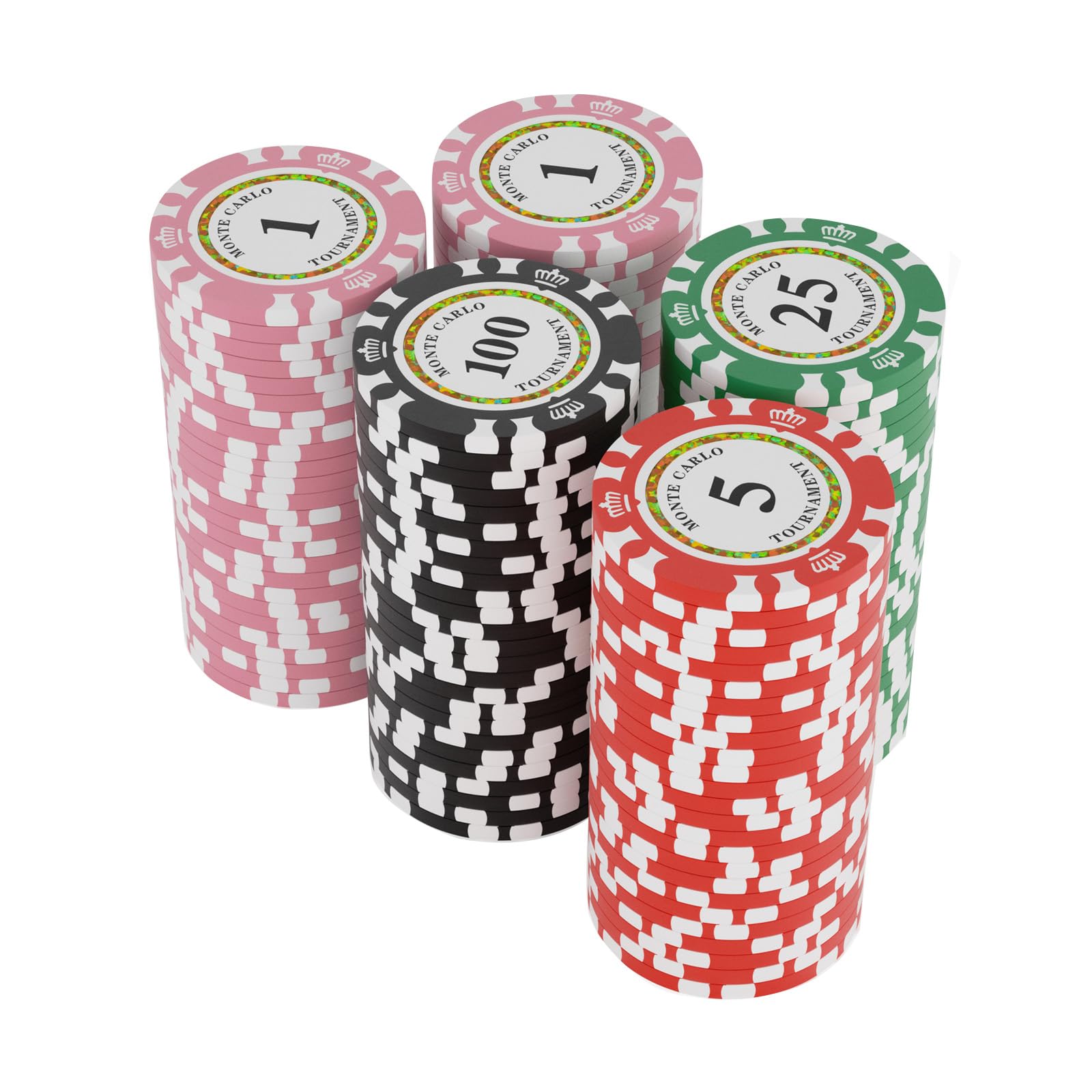 LUOBAO 14 Gram Clay Premium Poker Numbered Chips for Texas Holdem, Blackjack