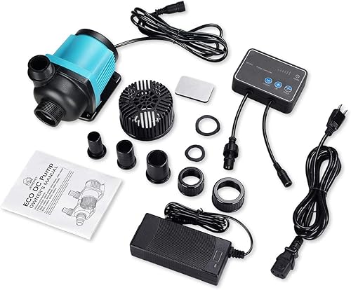 Miniatura 6 de Bomba de agua para acuario de 1250 gph de 24 V CC con controlador, sumergible y bomba de retorno en línea para peceras, acuarios, fuentes, sumidero,
