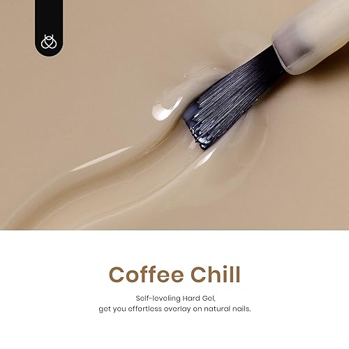 Miniatura 2 de Beetles - Esmalte de uñas de gel 5 en 1, gel duro para enfriar, color marrón, extensión de uñas de 0.5 onzas líquidas, necesita lámpara UV