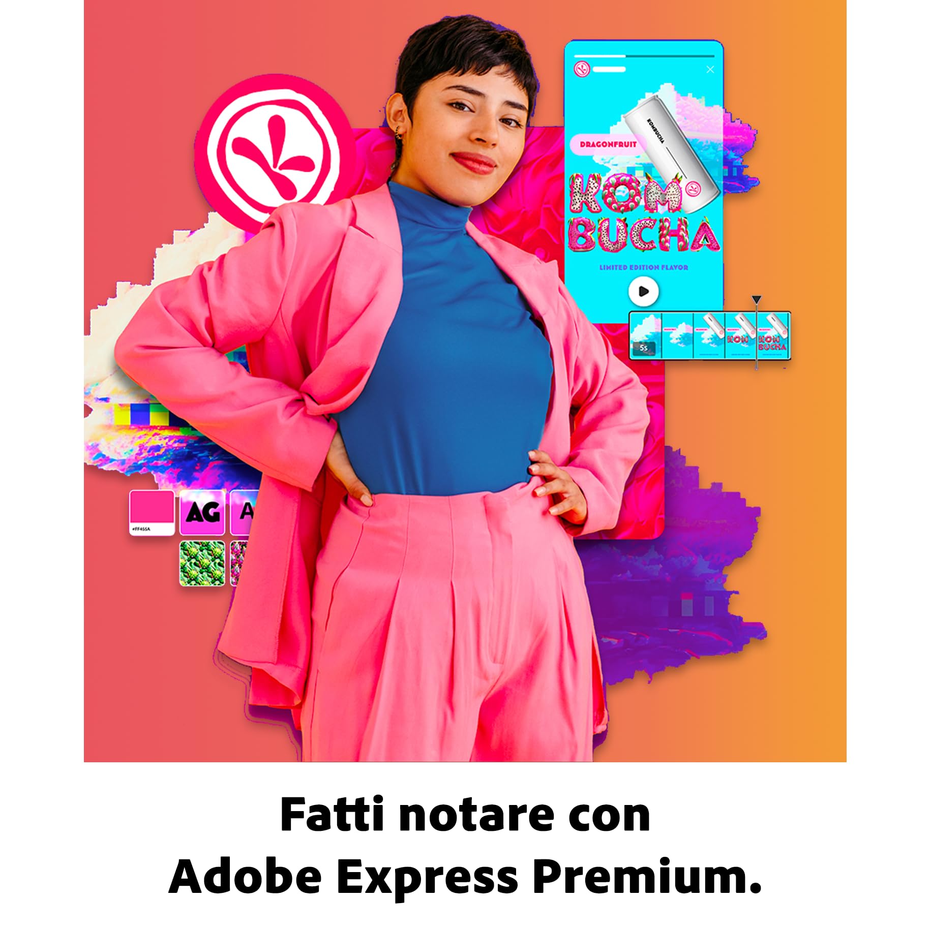 Adobe Express Premium | 1 Anno | Premium | PC/Mac/Mobile | Download Digitale