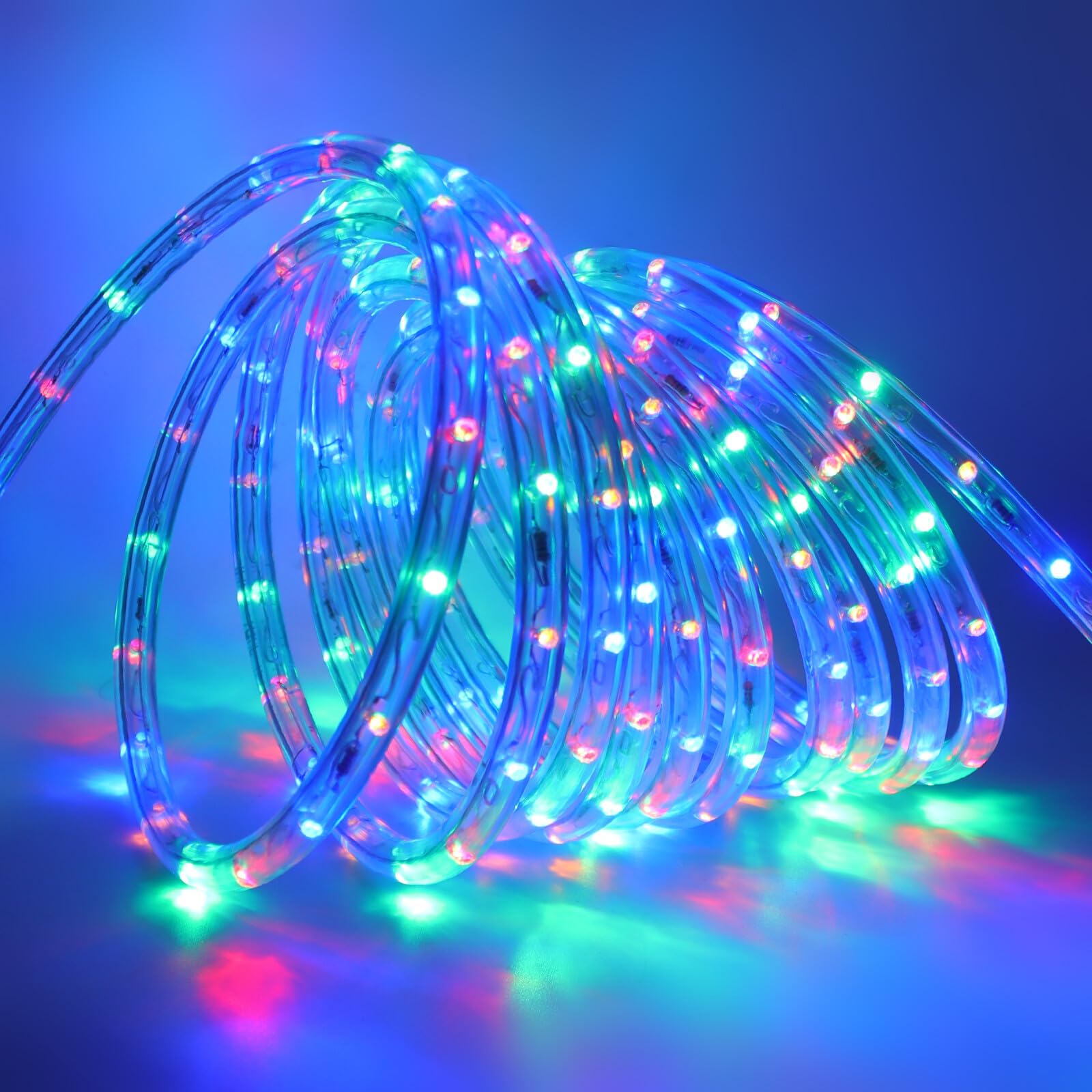 220V LED Lichterschlauch Licht Leiste 36LEDs/m IP65 Wasserdicht Schlauch Seil Lichter für Innen Außen Garten Party Weihnachten Dekoration Beleuchtung (Mehrfarbig, 100M)