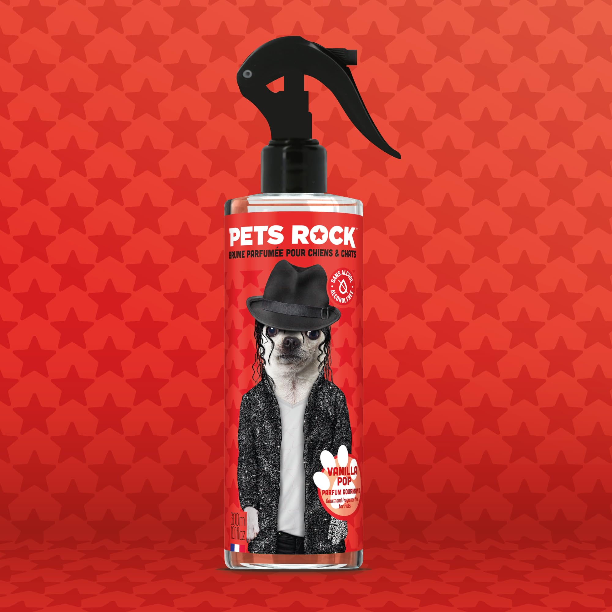 PETS ROCK | Vanilla Pop | Brume parfumée pour chien et chat 300ML - Neutralise les mauvaises odeurs
