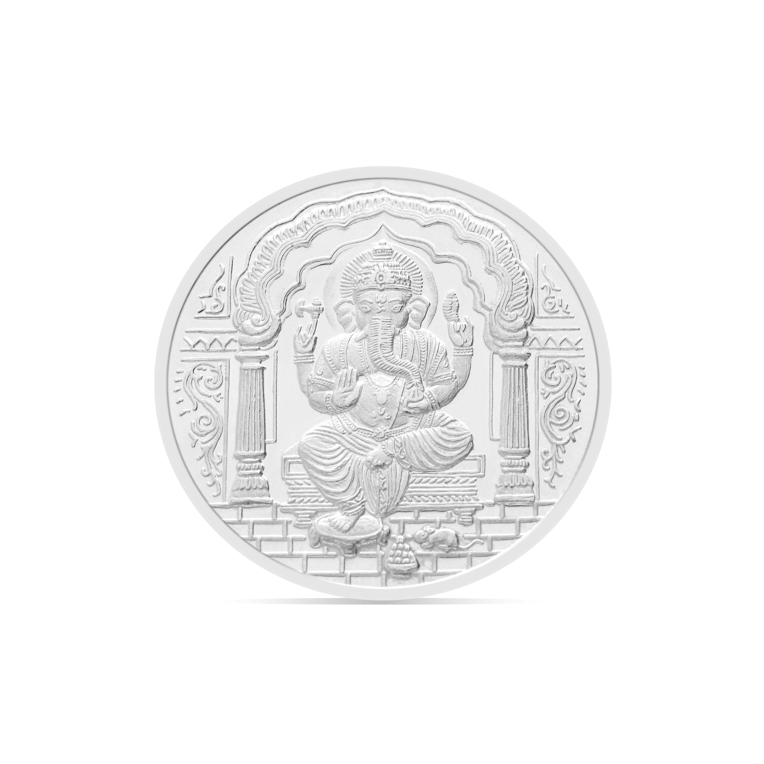 P. N. Gadgil Jewellers24K (999) 15 gms Om Ganesha Silver Coin