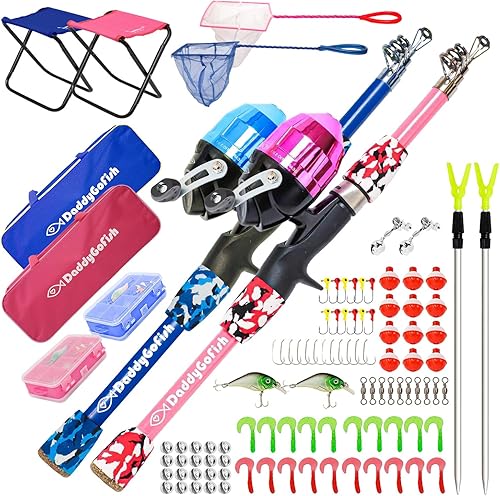 Miniatura 10 de DaddyGoFish Kids Fishing Pole - Rod Reel Combo Tackle Box Starter Set - First Year Small Dock Gear Kit for Boys Girls Toddler Youth Age Beginner