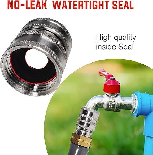 Miniatura 8 de YAMATIC Manguera de jardín de 5/8 pulgadas x 75 pies, manguera de agua ultra flexible con 2 juegos de manguera de jardín de acero inoxidable juego