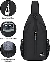 Vista 59 de Waterfly - Mochila cruzada tipo bandolera para viajes y caminatas, bolsa de pecho, Gris, talla única