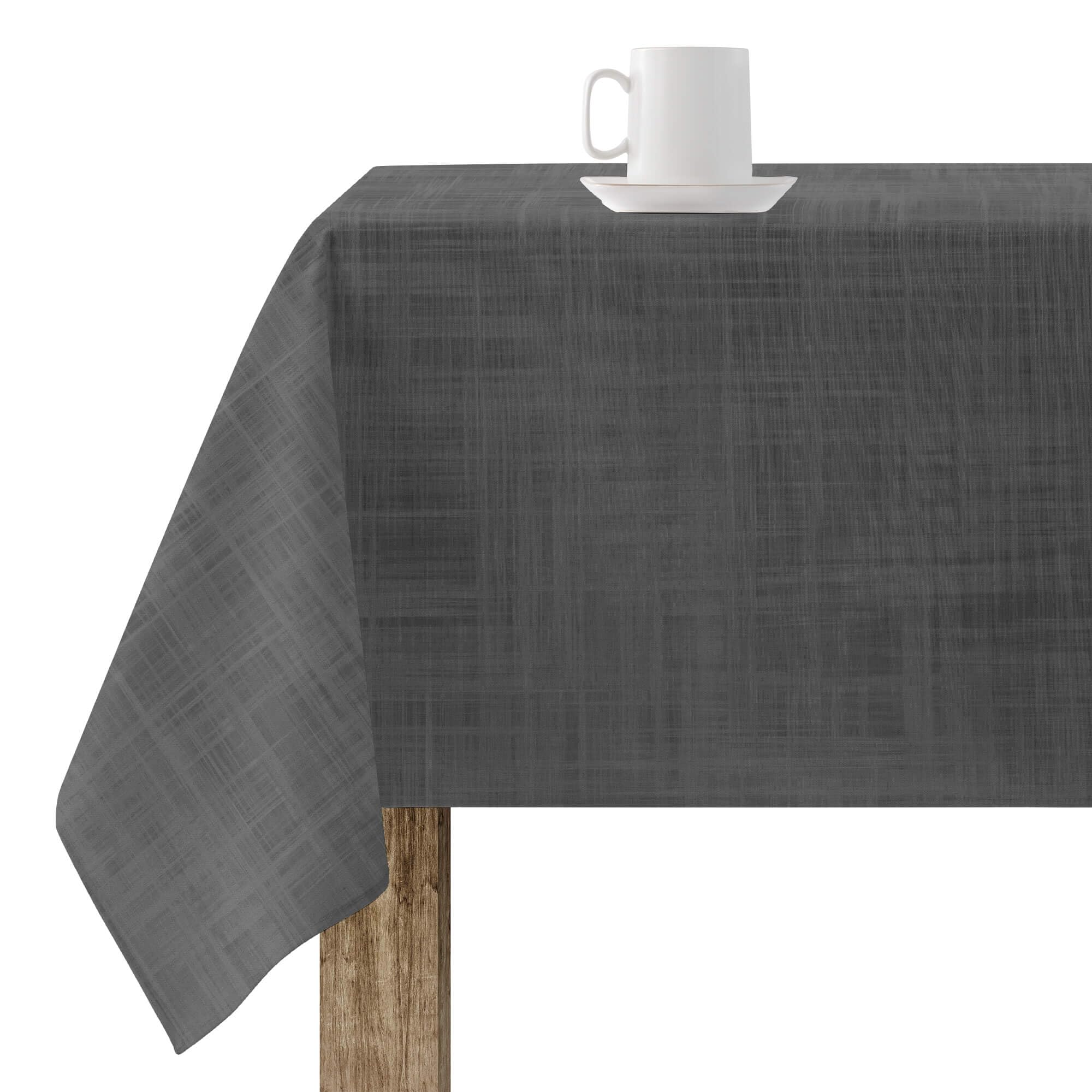 Nappe anti-taches résinée et antibactérienne en coton bio noir BELUM